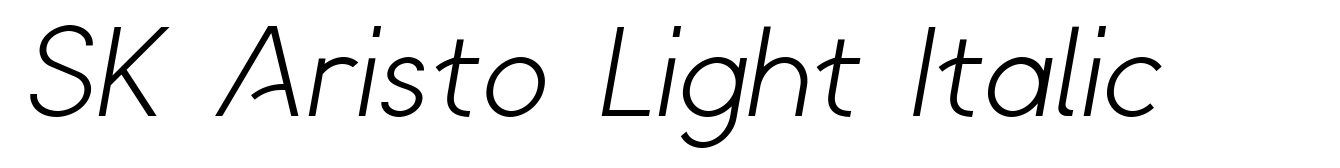 SK Aristo Light Italic